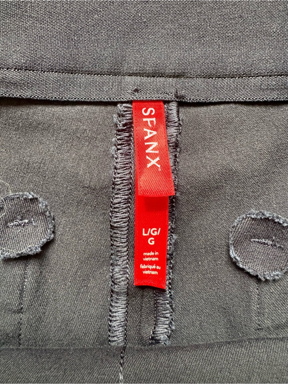 SPANX Navy Pull On Stretch Career Pants Size Large - Picture 3 of 5